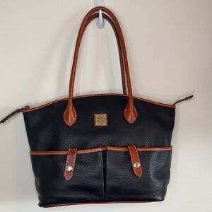 Dooney & Bourke Black and Tan Tote NWOT